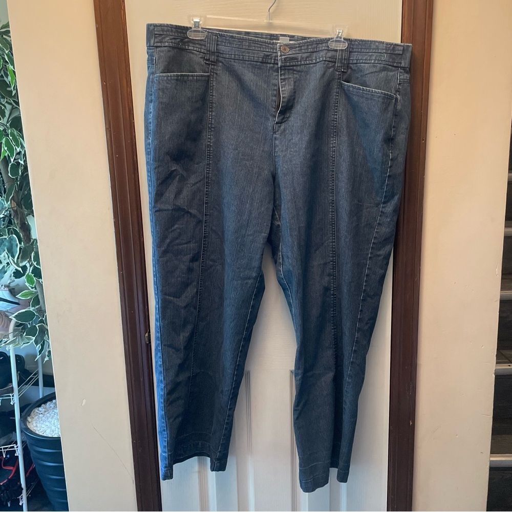 CJ Banks Dark Blue Straight Leg Jeans
